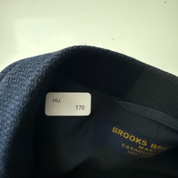 Brooks Brother Vintage Dark Navy Blue Herringbone Blazer Suit Jacket Mens 40R - Picture 10 of 10